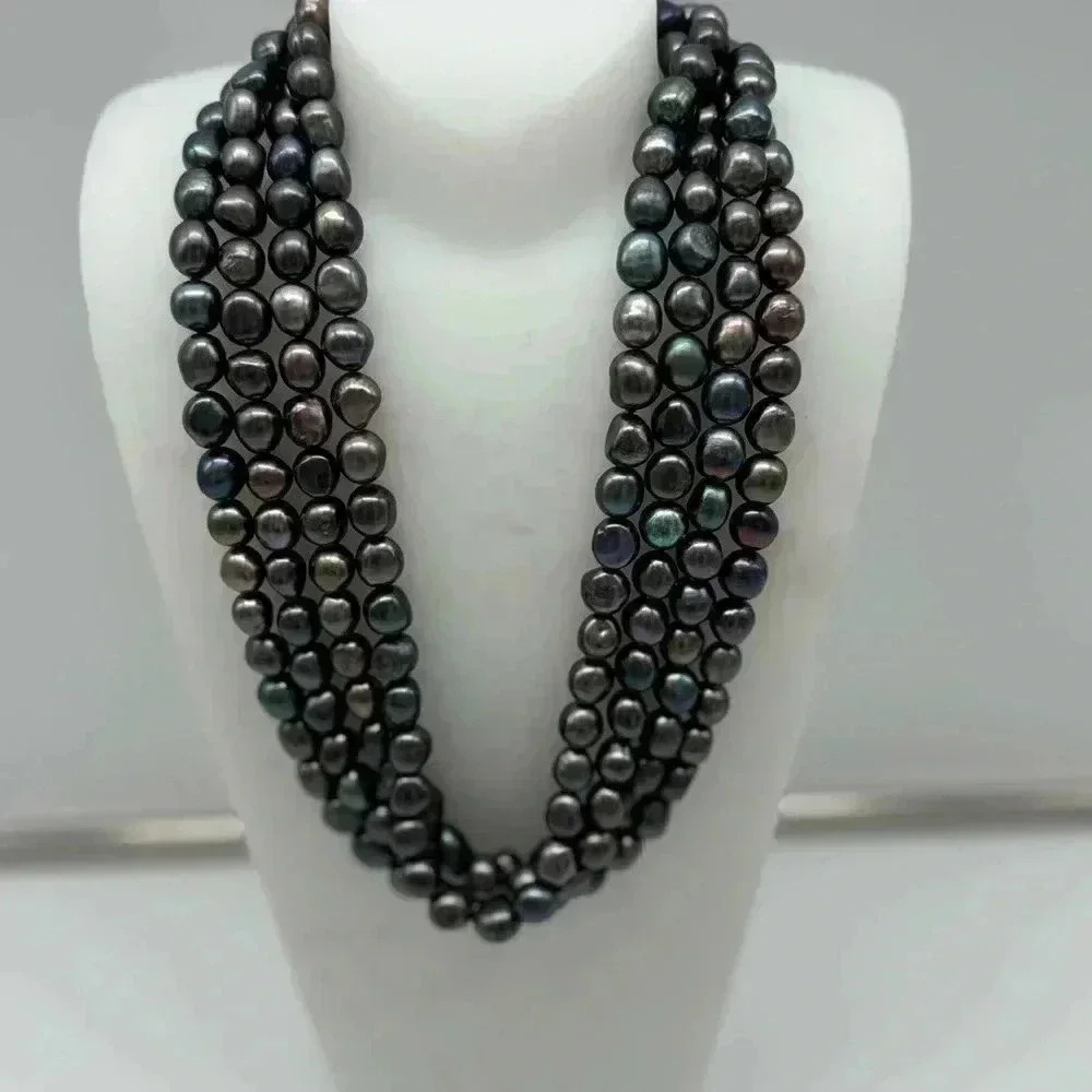 80inch Long Strand “IPS” Silver stamped Imperial Pearl Syndicate - Picture 4 of 9
